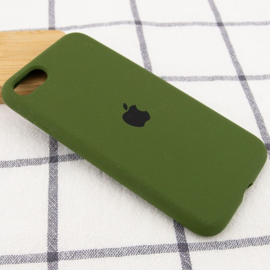 Чехол Silicone Case Full Protective (AA) для Apple iPhone SE (2020) Зеленый / Dark Olive - изображение 1