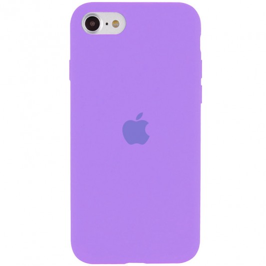 Чохол Silicone Case Full Protective (AA) для Apple iPhone SE (2020) Бузковий / Dasheen