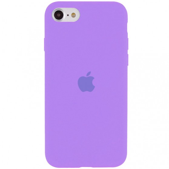 Чохол Silicone Case Full Protective (AA) для Apple iPhone SE (2020) Бузковий / Dasheen