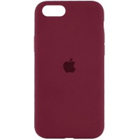 Чохол Silicone Case Full Protective (AA) для Apple iPhone SE (2020) Бордовий / Plum