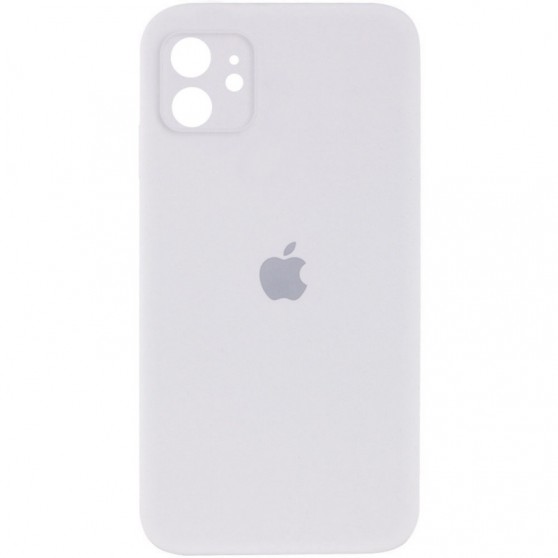 Чохол Silicone Case Square Full Camera Protective (AA) для Apple iPhone 11 (6.1") Білий / White