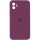 Чохол Silicone Case Square Full Camera Protective (AA) для Apple iPhone 11 (6.1") Бордовий / Maroon