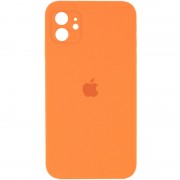 Чохол для Apple iPhone 11 (6.1"") - Silicone Case Square Full Camera Protective (AA) Помаранчевий / Papaya