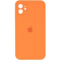Чохол Silicone Case Square Full Camera Protective (AA) для Apple iPhone 11 (6.1") Помаранчевий / Papaya