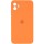 Чехол Silicone Case Square Full Camera Protective (AA) для Apple iPhone 11 (6.1") Оранжевый / Papaya