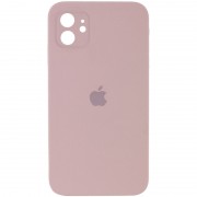 Чохол для Apple iPhone 11 (6.1"") - Silicone Case Square Full Camera Protective (AA) Рожевий / Pink Sand