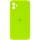 Чохол Silicone Case Square Full Camera Protective (AA) для Apple iPhone 11 (6.1") Салатовий / Neon green
