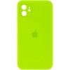 Чехол для Apple iPhone 11 (6.1"") - Silicone Case Square Full Camera Protective (AA) Салатовый / Neon green