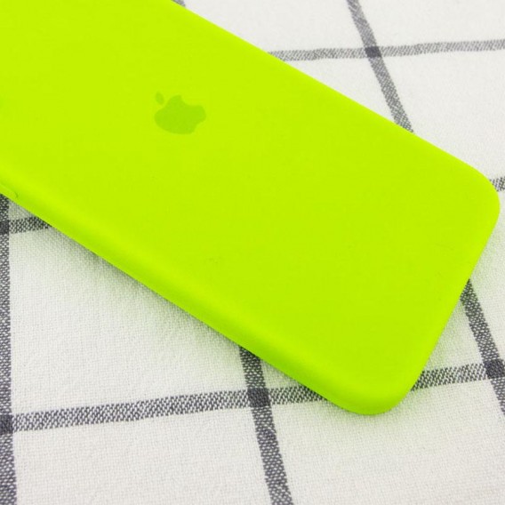 Чехол для Apple iPhone 11 (6.1"") - Silicone Case Square Full Camera Protective (AA) Салатовый / Neon green