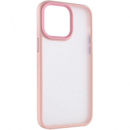 TPU+PC чохол Metal Buttons для Apple iPhone 13 Pro Max (6.7") Рожевий
