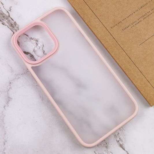 TPU+PC чохол Metal Buttons для Apple iPhone 13 Pro Max (6.7") Рожевий - зображення 3 