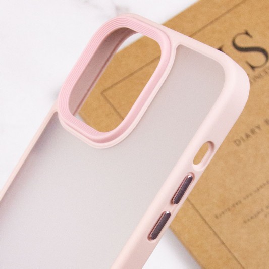 TPU+PC чохол Metal Buttons для Apple iPhone 13 Pro Max (6.7") Рожевий - зображення 4 
