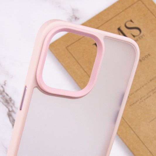 TPU+PC чохол Metal Buttons для Apple iPhone 13 Pro Max (6.7") Рожевий - зображення 5 