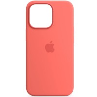 Чохол Silicone case (AAA) with Magsafe для Apple iPhone 13 Pro (6.1") Рожевий / Pink Pomelo