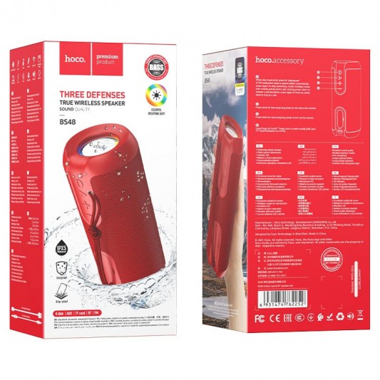 Bluetooth Колонка Hoco BS48 Artistic sports Красный - изображение 3