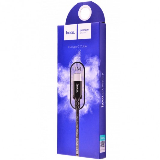 USB кабель для телефона Hoco X14 Times Speed USB to Type-C (1m) Черный