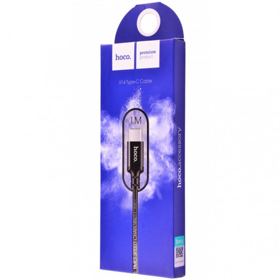 USB кабель для телефона Hoco X14 Times Speed USB to Type-C (1m) Черный