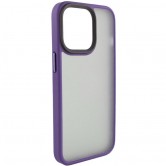 TPU+PC чехол Metal Buttons для Apple iPhone 12 Pro / 12 (6.1 дюйма) Темно-Фиолетовый