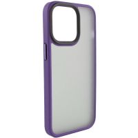TPU+PC чехол Metal Buttons для Apple iPhone 12 Pro / 12 (6.1) Темно-Фиолетовый