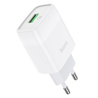 Блок питания Hoco C72Q Glorious QC3.0 18W (1USB-A) Белый