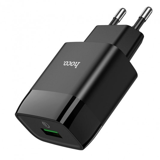 СЗУ Hoco C72Q Glorious QC3.0 18W (1USB-A) Черный - изображение 1