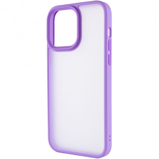 TPU+PC чохол Metal Buttons для Apple iPhone 13 Pro Max (6.7") Бузковий - зображення 2 