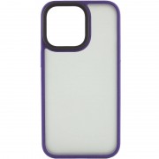 TPU+PC чехол для Apple iPhone 13 Pro Max (6.7"") - Metal Buttons Темно-фиолетовый