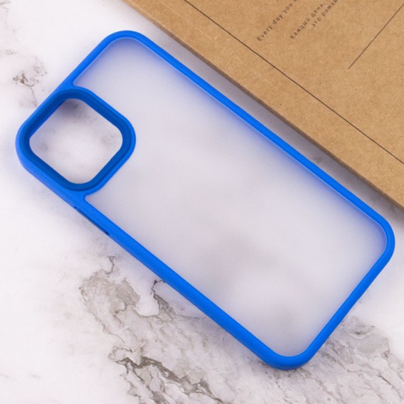 TPU+PC чехол для Apple iPhone 13 (6.1"") - Metal Buttons Голубой