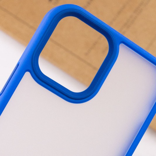TPU+PC чохол Metal Buttons для Apple iPhone 13 (6.1") Блакитний - зображення 4 