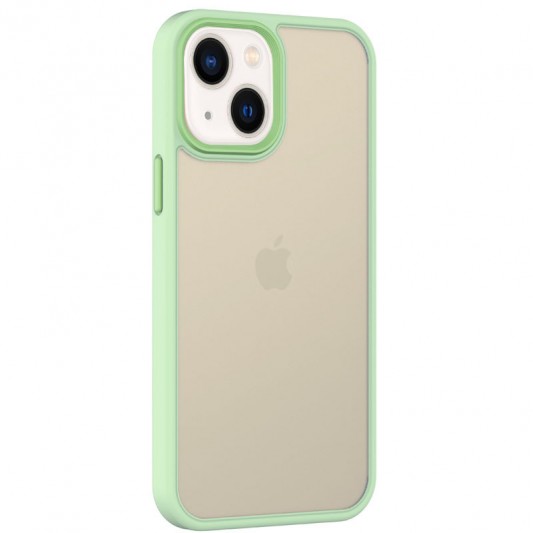 TPU+PC чохол Metal Buttons для Apple iPhone 13 (6.1") Салатовий