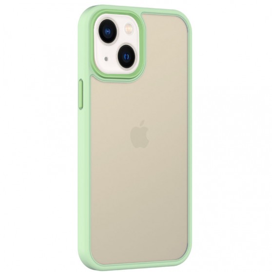 TPU+PC чехол Metal Buttons для Apple iPhone 13 (6.1") Салатовый