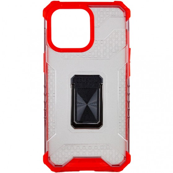 Ударопрочный чехол Transformer CrystalRing для Apple iPhone 13 Pro Max (6.7") Красный
