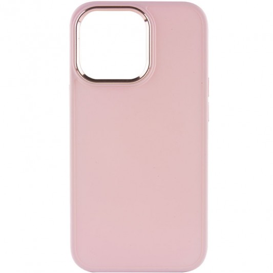 TPU чохол Bonbon Metal Style для Apple iPhone 13 Pro Max (6.7") Рожевий / Light pink - зображення 1 