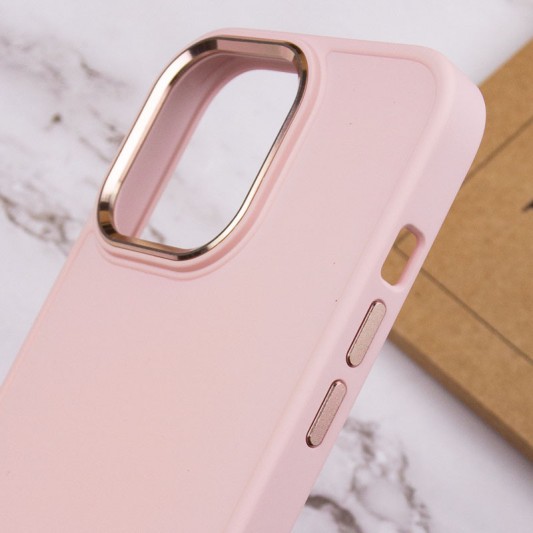 TPU чохол Bonbon Metal Style для Apple iPhone 13 Pro Max (6.7") Рожевий / Light pink - зображення 4 