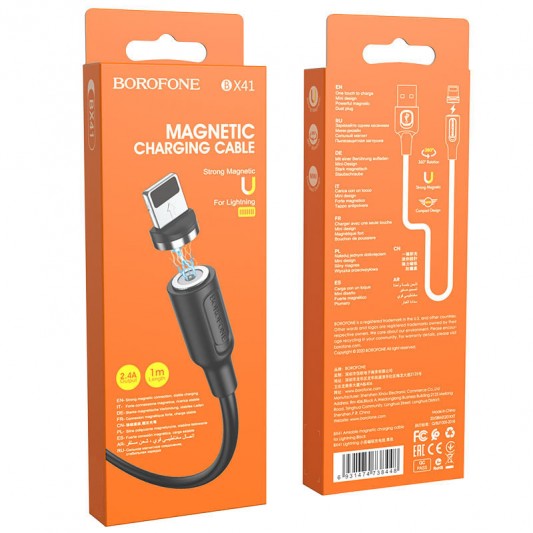 Дата кабель Borofone BX41 Amiable USB to Lightning (1m) Черный - изображение 5