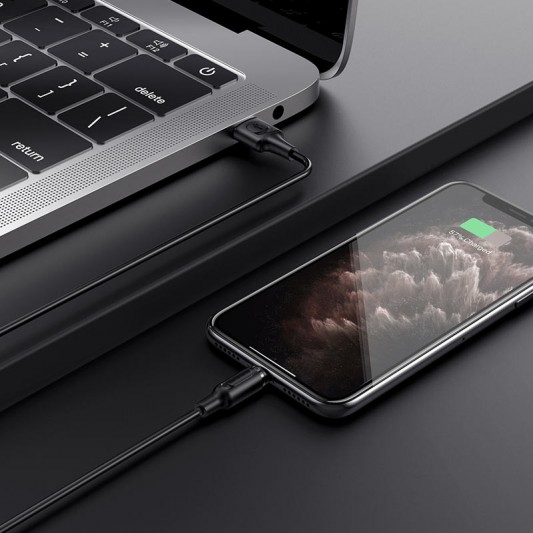 Дата кабель Borofone BX41 Amiable USB to Lightning (1m) Черный - изображение 7