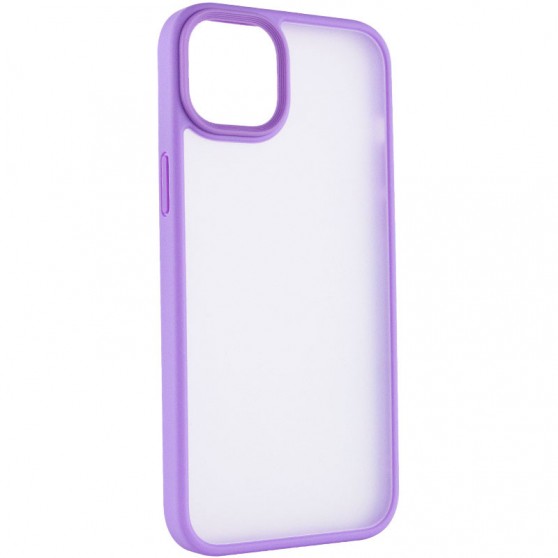 TPU+PC чехол Metal Buttons для Apple iPhone 14 (6.1") Сиреневый