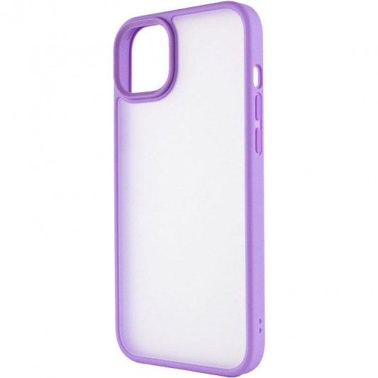 TPU+PC чехол Metal Buttons для Apple iPhone 14 (6.1") Сиреневый - изображение 2