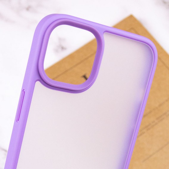 TPU+PC чохол для Apple iPhone 14 (6.1"") - Metal Buttons Бузковий