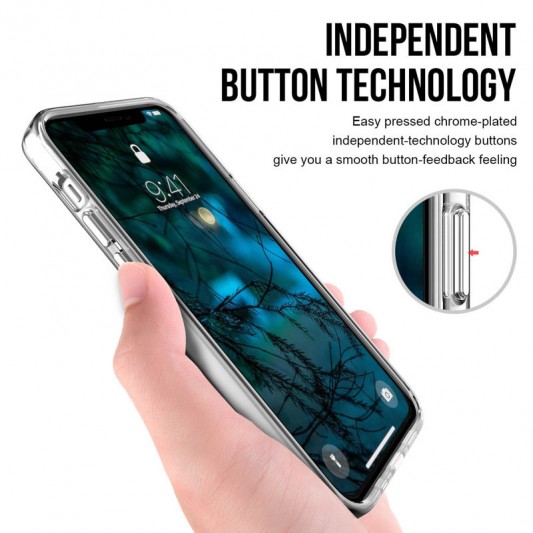 Чохол TPU Space Case transparent для Apple iPhone 12 Pro / 12 (6.1") Прозорий - зображення 3 