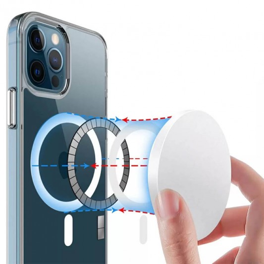 Чехол TPU Space Case with MagSafe для Apple iPhone 12 Pro / 12 (6.1") Прозрачный - изображение 1