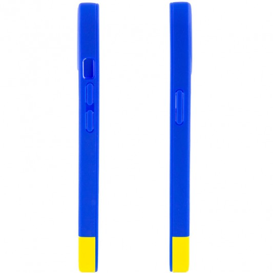 Чохол TPU+PC Bichromatic для Apple iPhone 13 (6.1") Navy Blue / Yellow - зображення 2 
