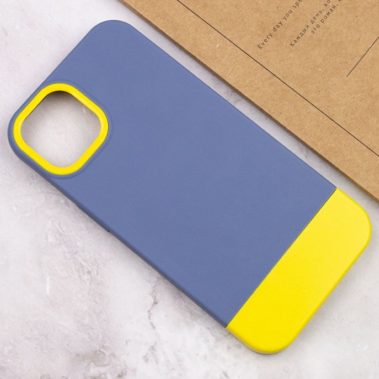Чохол TPU+PC Bichromatic для Apple iPhone 13 (6.1") Blue / Yellow - зображення 3 