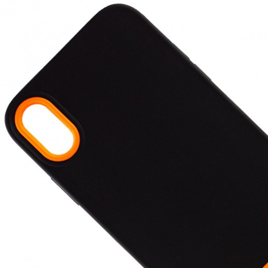 Чохол TPU+PC Bichromatic для Apple iPhone X / XS (5.8") Black / Orange - зображення 1 