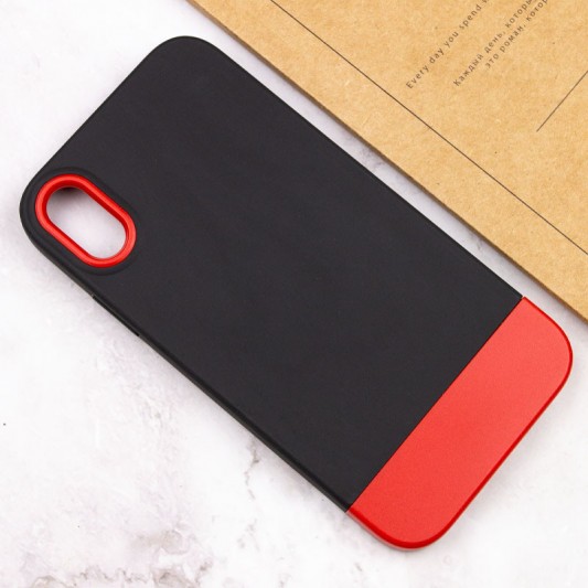 Чохол TPU+PC Bichromatic для Apple iPhone X / XS (5.8") Black / Red - зображення 3 