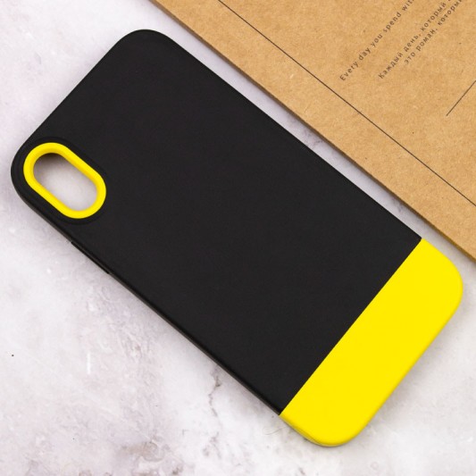 Чохол TPU+PC Bichromatic для Apple iPhone X / XS (5.8") Black / Yellow - зображення 3 