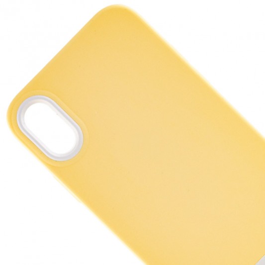 Чохол TPU+PC Bichromatic для Apple iPhone X / XS (5.8") Creamy-yellow / White - зображення 1 
