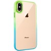Чехол TPU+PC Fresh sip series для Apple iPhone XS Max (6.5"") Бирюзовый / Лимонный