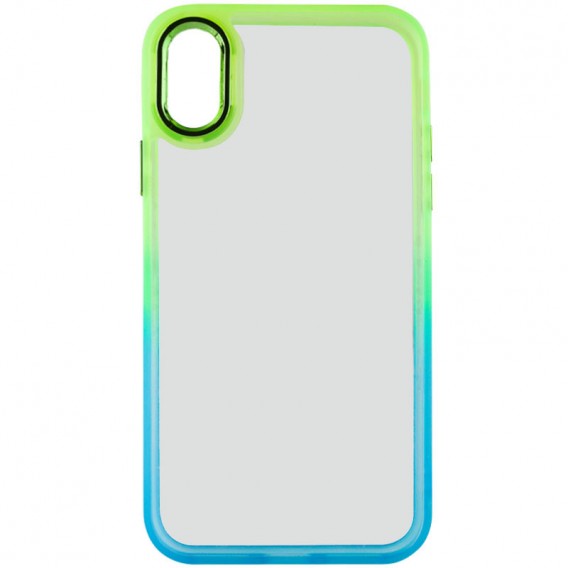 Чехол TPU+PC Fresh sip series для Apple iPhone XS Max (6.5"") Бирюзовый / Лимонный