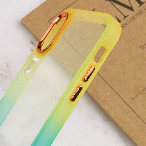 Чехол TPU+PC Fresh sip series для Apple iPhone XS Max (6.5"") Бирюзовый / Оранжевый